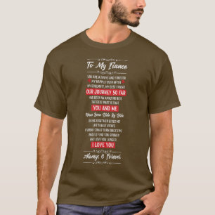 To My Fiance Valentines Day Cute Love Heart Bride  T-Shirt