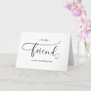 to my friend wedding day minimalist elegant card