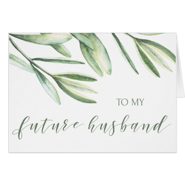 To My Future Husband Tropical Wedding Card (Front Horizontal)