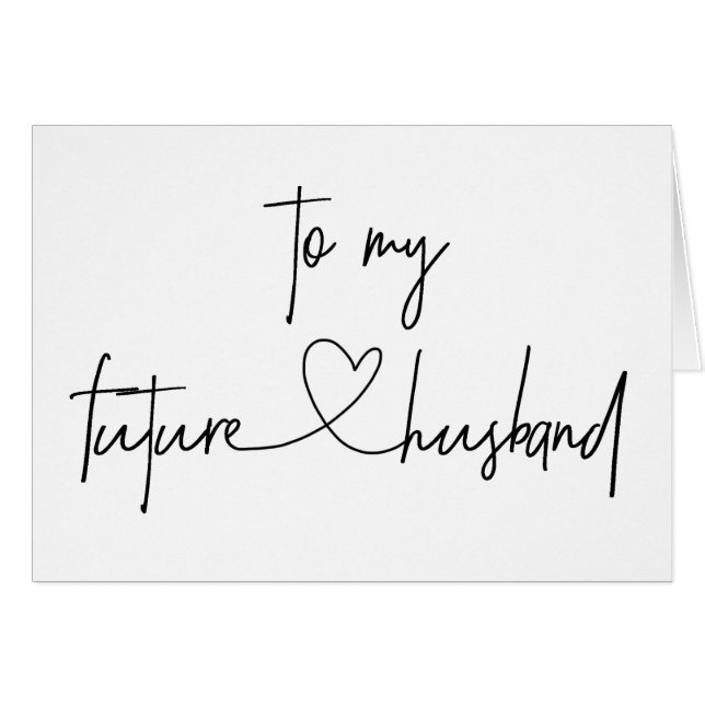 To My Future Husband Wedding Card (Front Horizontal)