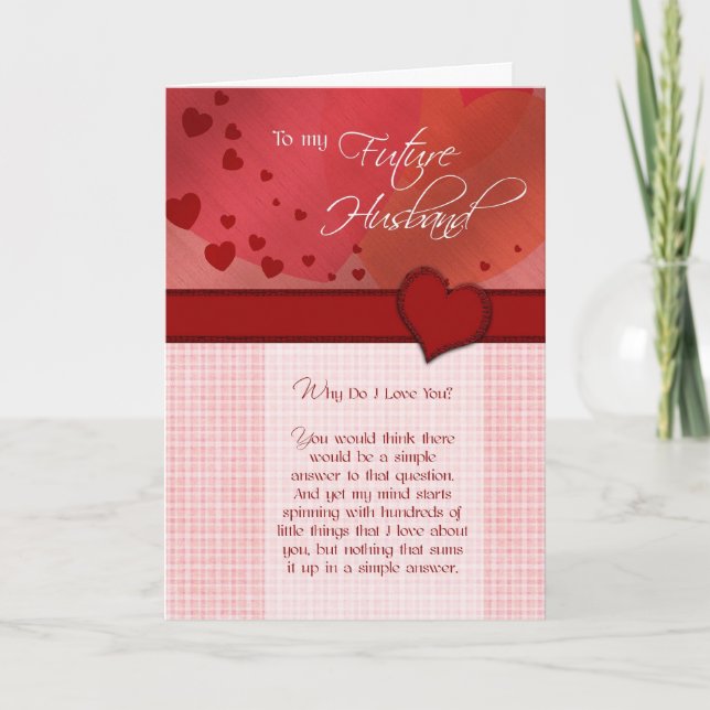 To my future husband Why do I love you Card (Front)
