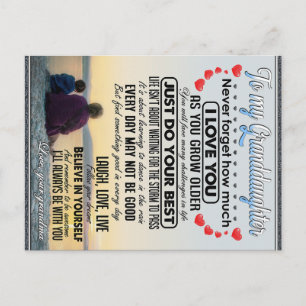To My Granddaughter, Baby Girl Birthday Gift Idea Postcard
