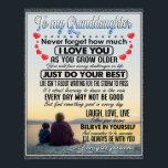 To My Granddaughter, Baby Girl Birthday Gift Idea Poster<br><div class="desc">To My Granddaughter,  Baby Girl Birthday Gift Idea</div>
