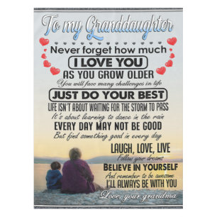 To My Granddaughter, Baby Girl Birthday Gift Idea Tablecloth