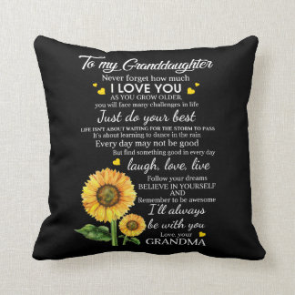 To My Granddaughter Cushion