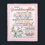 To My Granddaughter Elephant Birthday Gift Idea Fleece Blanket<br><div class="desc">To My Granddaughter Elephant Birthday Gift Idea</div>