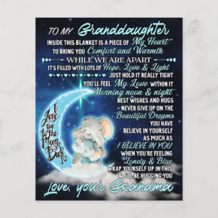 To My Granddaughter Elephant  Birthday Gift Idea Flyer