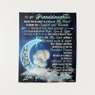 To My Granddaughter Elephant  Birthday Gift Idea Tapestry