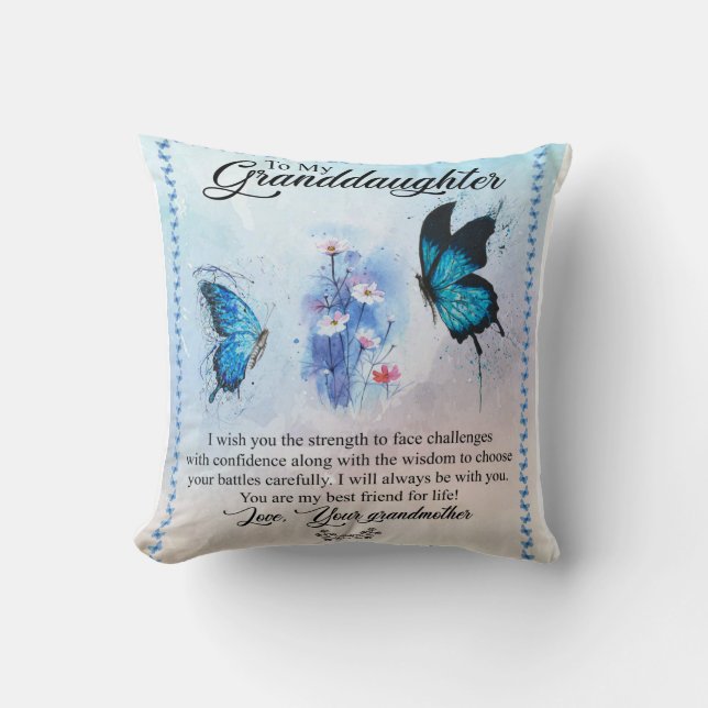 To My Granddaughter From Love Your Grandmother Cushion (Front)