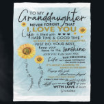 To My Granddaughter Gift, Grandkids Birthday Gift Fleece Blanket<br><div class="desc">To My Granddaughter Gift,  Grandkids Birthday Gift</div>
