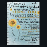 To My Granddaughter Gift, Grandkids Birthday Gift Notebook<br><div class="desc">To My Granddaughter Gift,  Grandkids Birthday Gift</div>