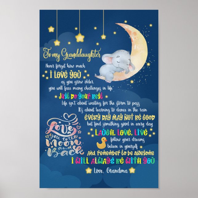 To my granddaughter poster (Front)