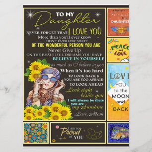 To My Granddaughter Sunflower Birthday Gift Idea Menu