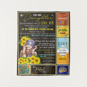 To My Granddaughter Sunflower Birthday Gift Idea Tapestry
