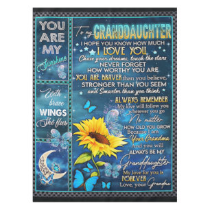 To My Granddaughter Sunflower Gift, Baby Gift Tablecloth