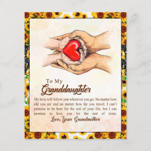 To My Granddaughter Sunflower Gift From Grandma Flyer