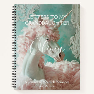 To My Granddaughter: unicorn Journal of Heartfelt