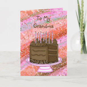 To My Grandma Happy Birthday Card