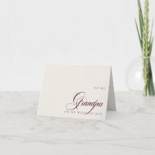 To My Grandpa On My Wedding Day Message Card