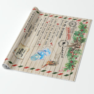 To My Grandson Gift,Grandson And Grandpa,Bird Love Wrapping Paper