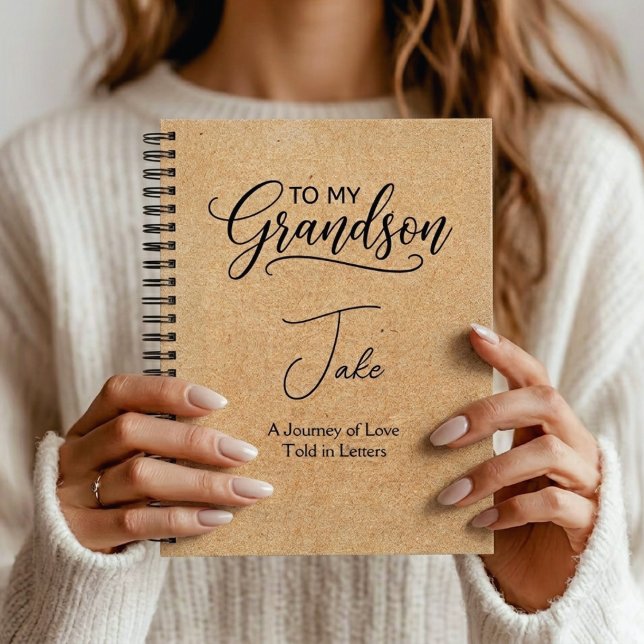 "To My Grandson" Personalised Notebook (Creator Uploaded)