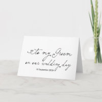 To My Groom Bride Husband Wife Wedding Day