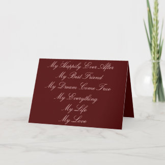 To my Groom Card