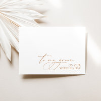 "To My Groom On Our Wedding Day" Wedding Day Card