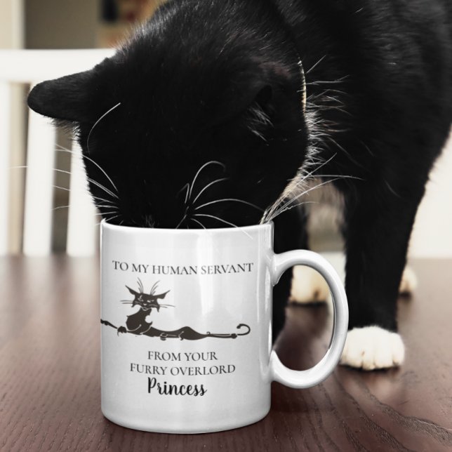 To my Human Servant Funny Cat Gift Personalised  Coffee Mug (Creator Uploaded)