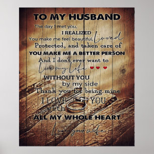To my Husband Beautiful Family Decor Gift