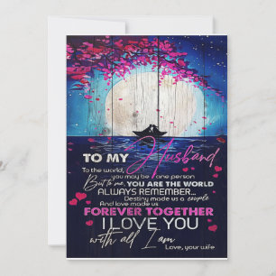 To My Husband Birthday Gift   Letter To Husband Holiday Card