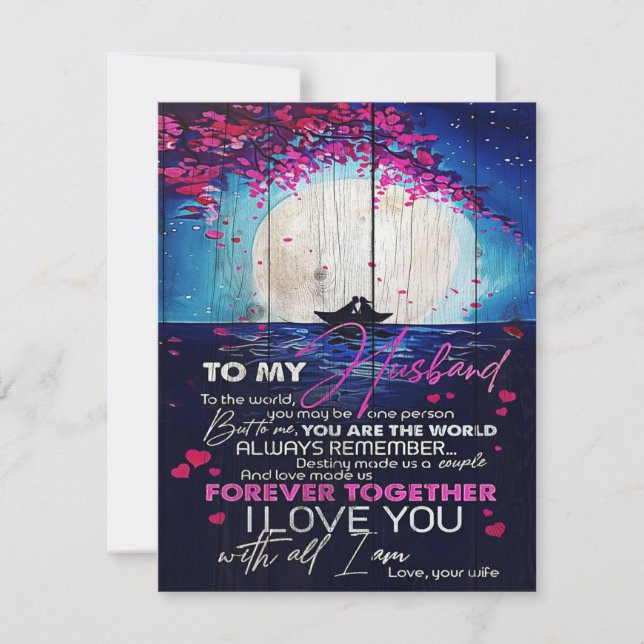 To My Husband Birthday Gift | Letter To Husband Invitation (Front)