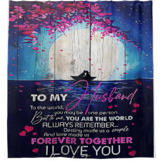 To My Husband Birthday Gift | Letter To Husband Shower Curtain