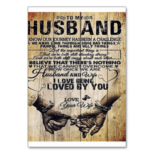 To My Husband Birthday Gift To Husband Table Number