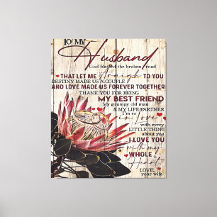 To my Husband Cute Family Present Canvas Print