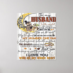 To my Husband Cute Family Present Canvas Print