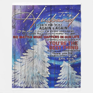 To my Husband Cute Family Present Fleece Blanket