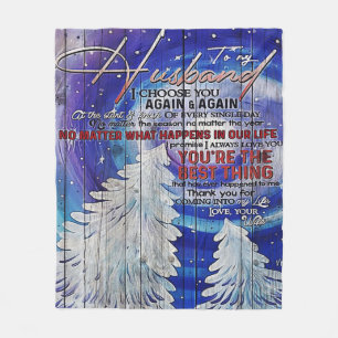 To my Husband Cute Family Present Fleece Blanket