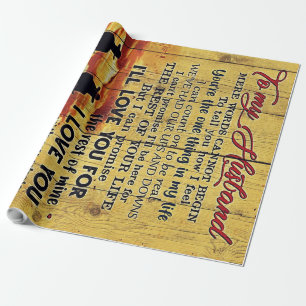 To my Husband   Cute Family Present Wrapping Paper