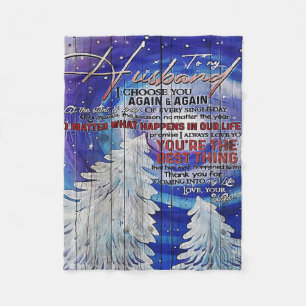 To my Husband Cute Gift For Dad Fleece Blanket