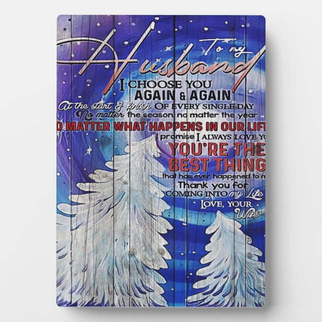 To my Husband | Cute Gift For Dad Plaque (Front)