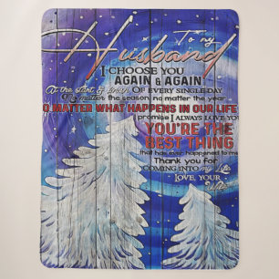 To my Husband Cute Gift For Dad Sherpa Blanket