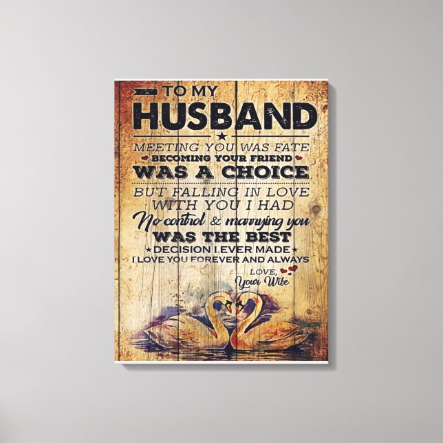 To my Husband Decor | Anniversary Present (Front)