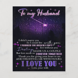 To My Husband Decor, Love Quotes Letter Flyer