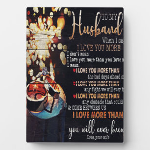 To My Husband Decor, Love Quotes Letter Plaque