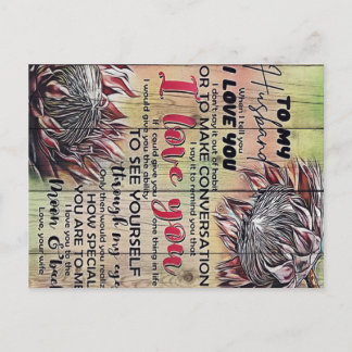 To My Husband Design| Family Decoration | Announcement Postcard
