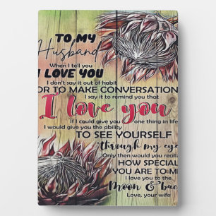 To My Husband Design Family Decoration Plaque