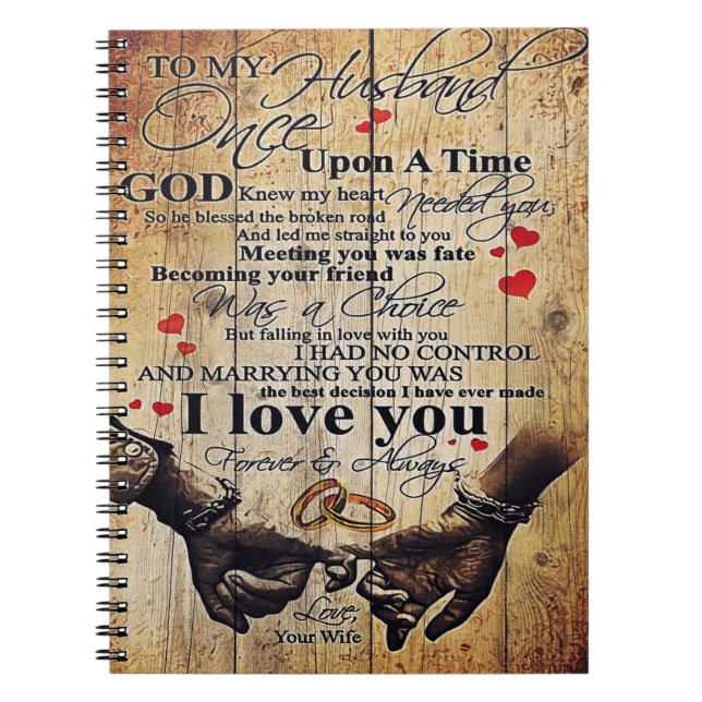 To my Husband Design Gift | Family Decor Notebook (Front)