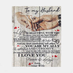 To My Husband Design Gift   Love Letter To Him   Fleece Blanket