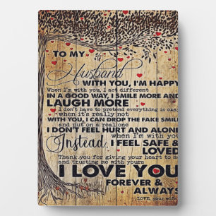 To My Husband Design Gift   Love Letter To Him   Plaque